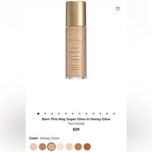 Too Faced Born This Way Super Glow in Honey Glow NEW NEVER USED